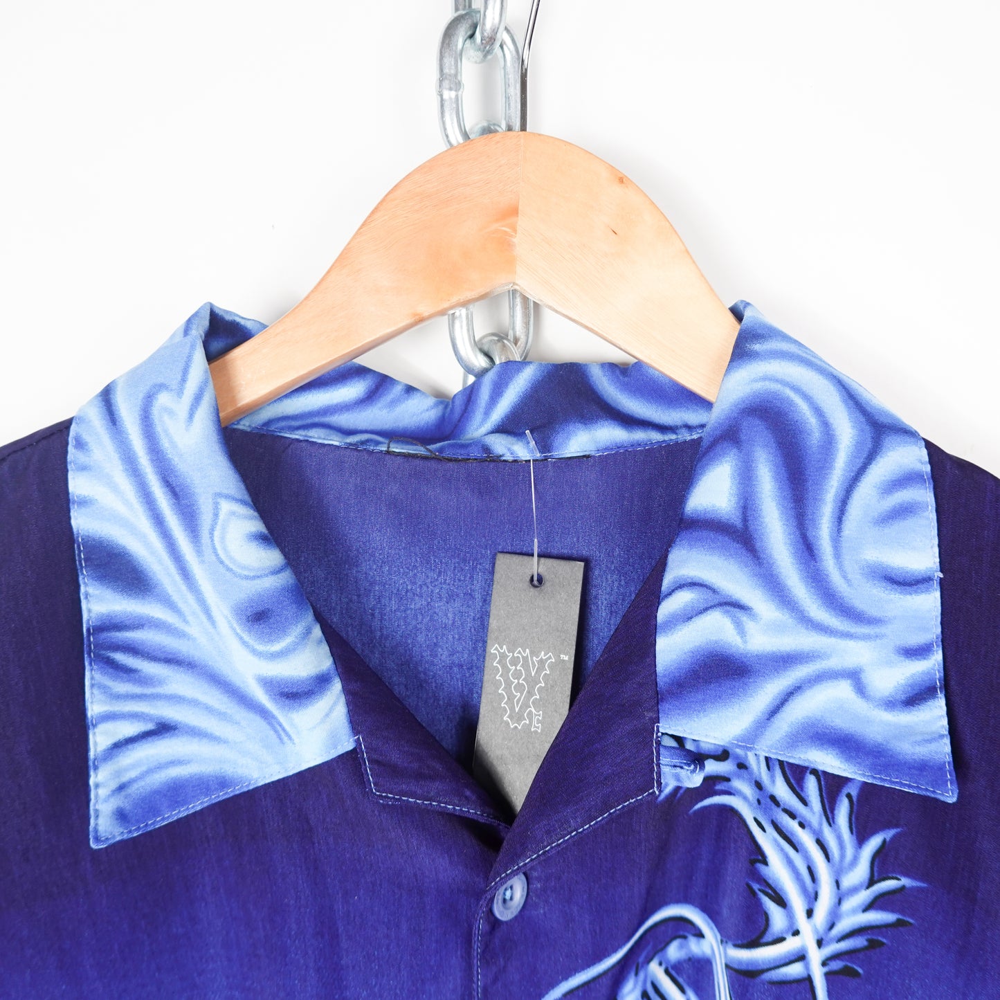 Vintage Dragon AOP Button Up - Size XL