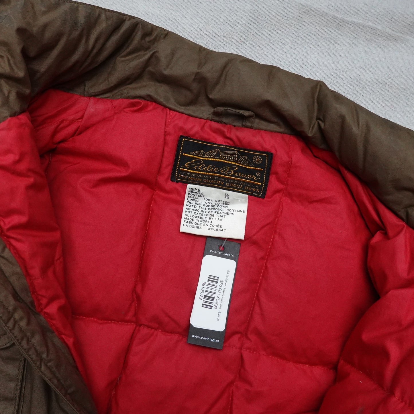 Vintage Eddie Bauer Down Vest - Size XL
