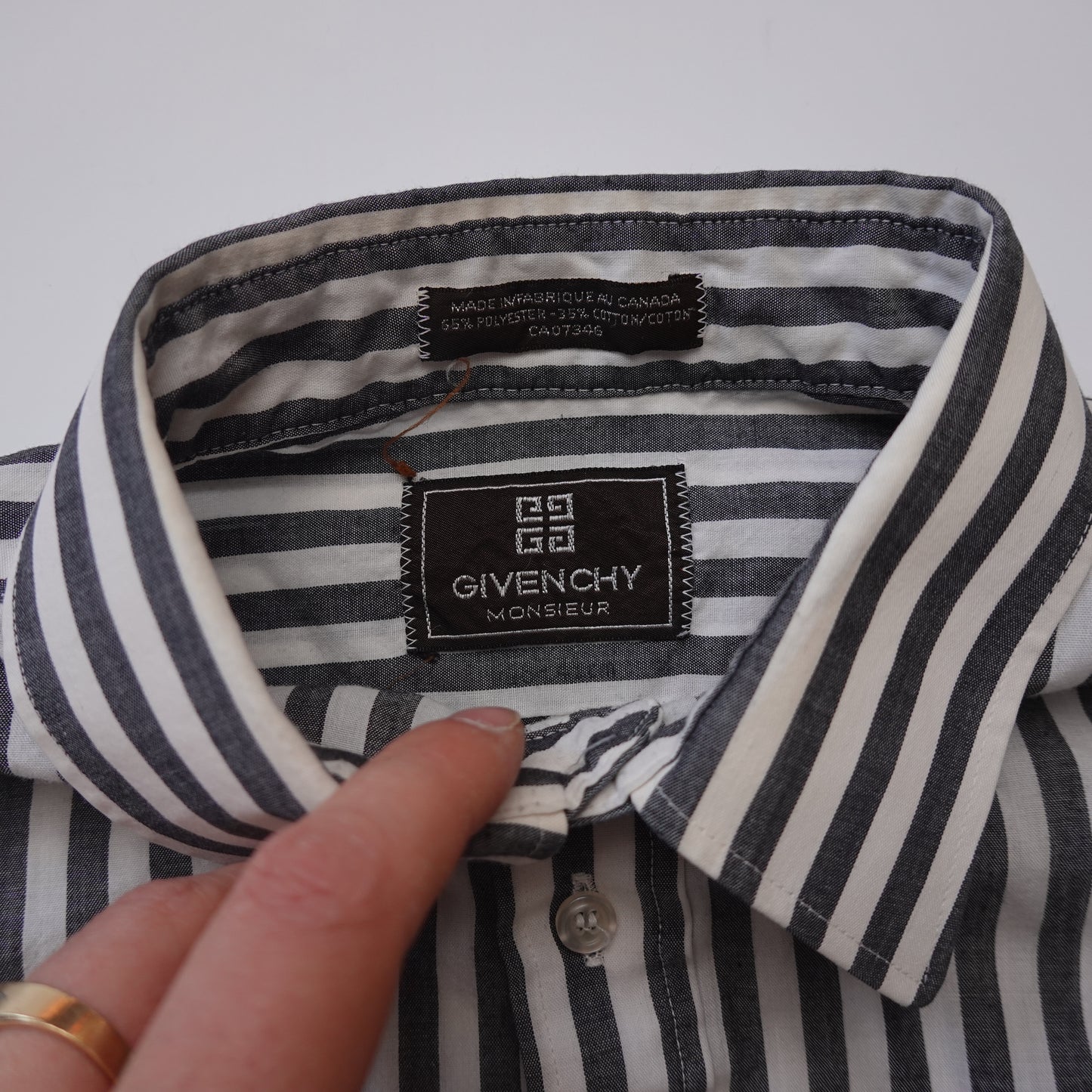 1990s Givenchy Stripe Button Up - Size L