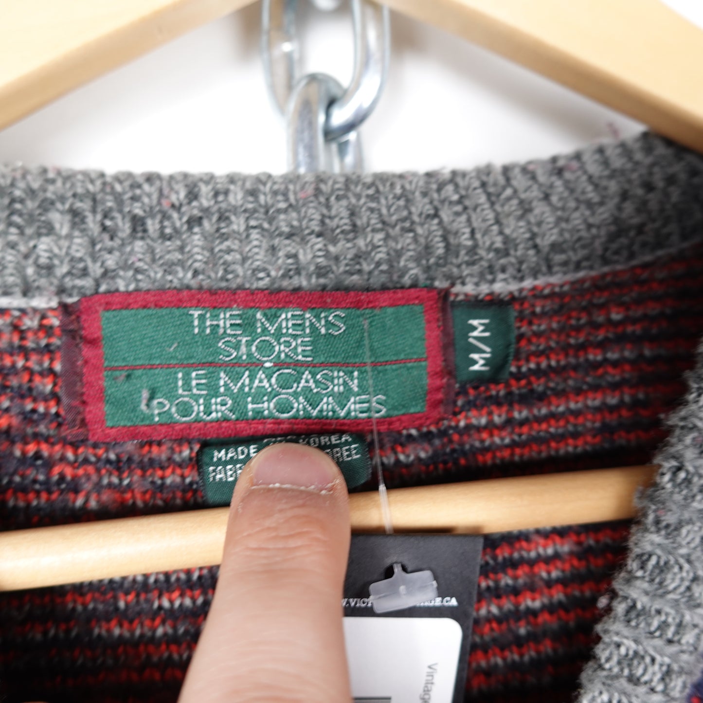 Vintage Pattern Wool Knit - Size M