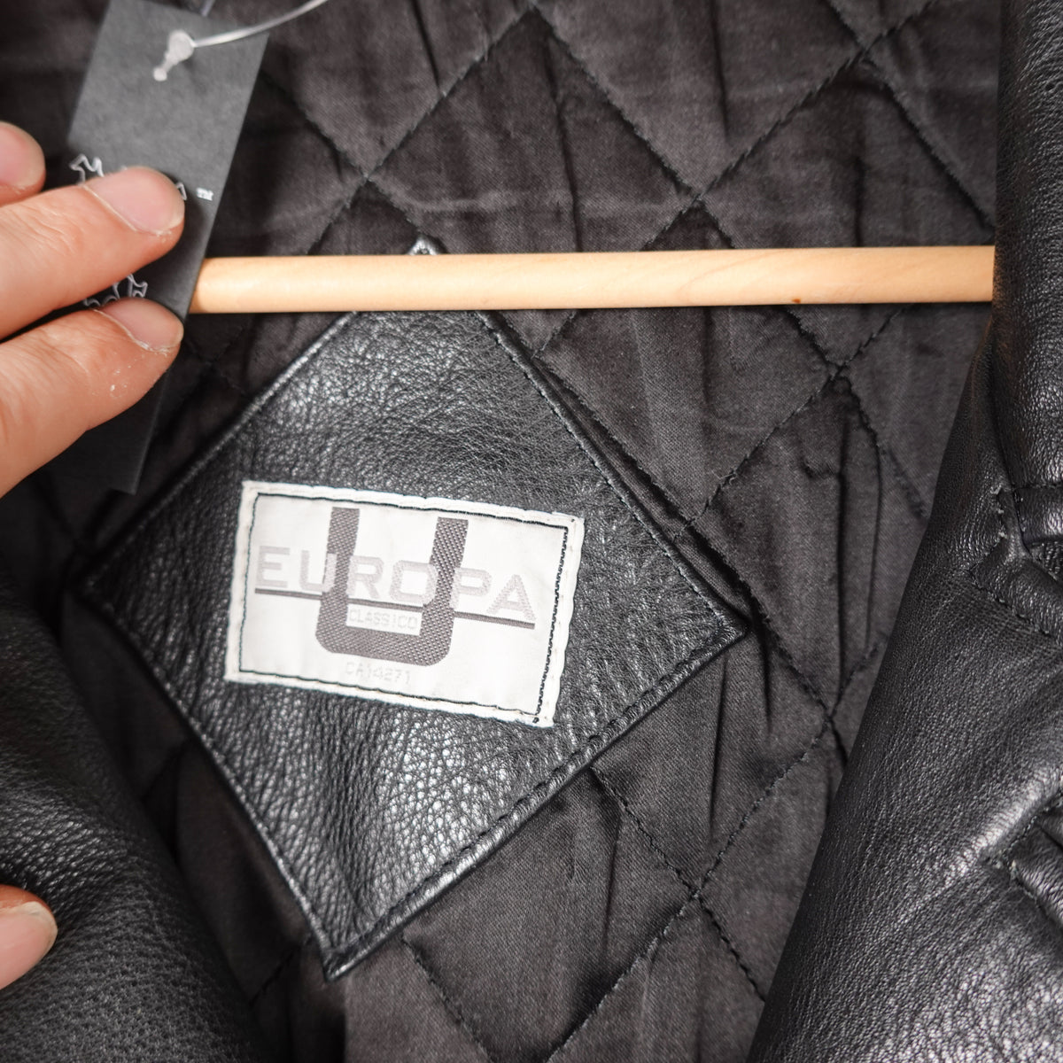 Vintage Europa Genuine Leather Long Jacket - Size XL