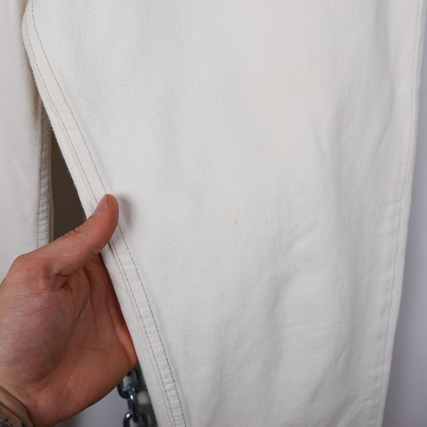 Vintage Levis 501XX White Jeans - Size 34