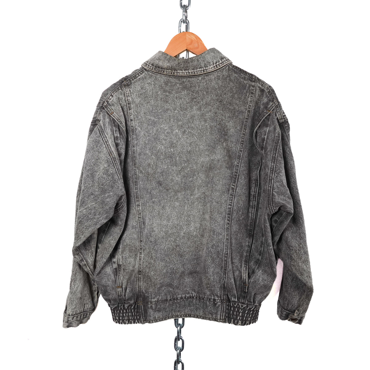 Vintage Grey Denim Jacket - Size S