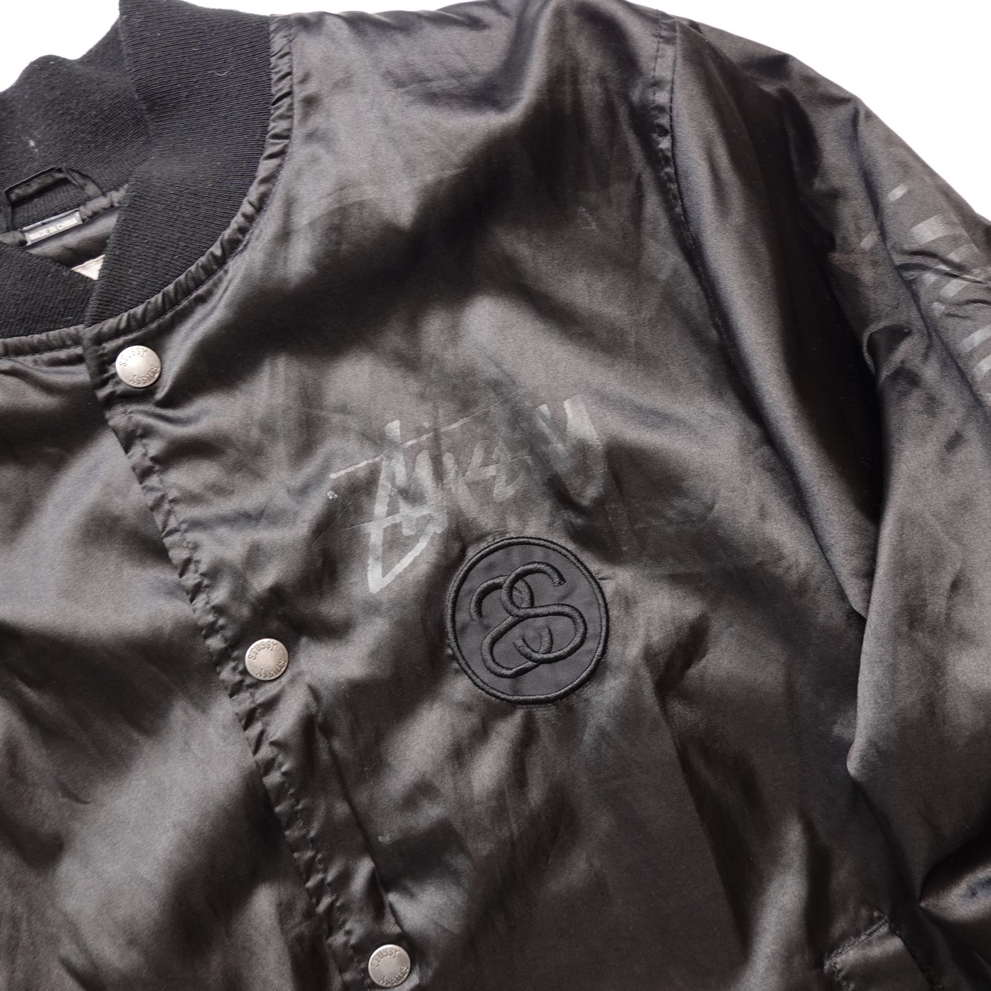 Vintage Stussy Satin Bomber Jacket - Size L