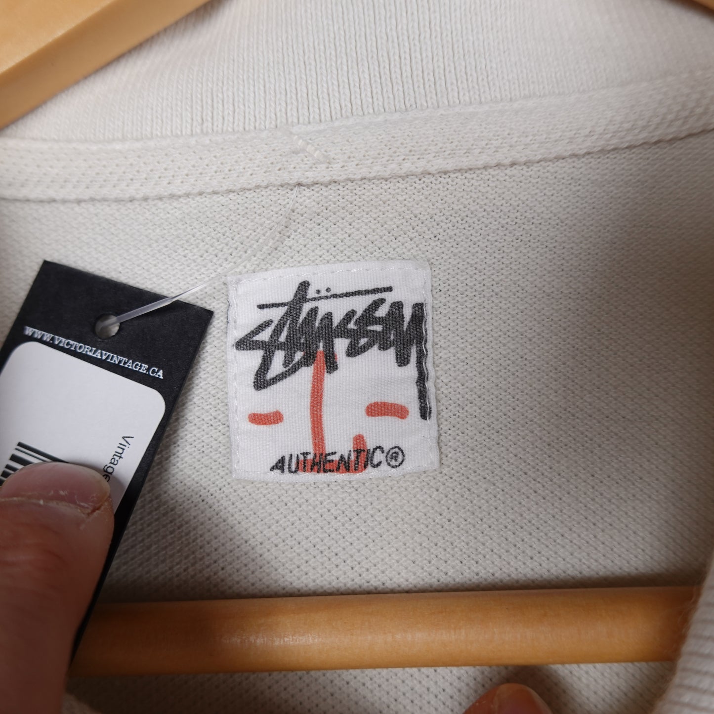 Vintage Stussy Crown Polo Shirt - Size L