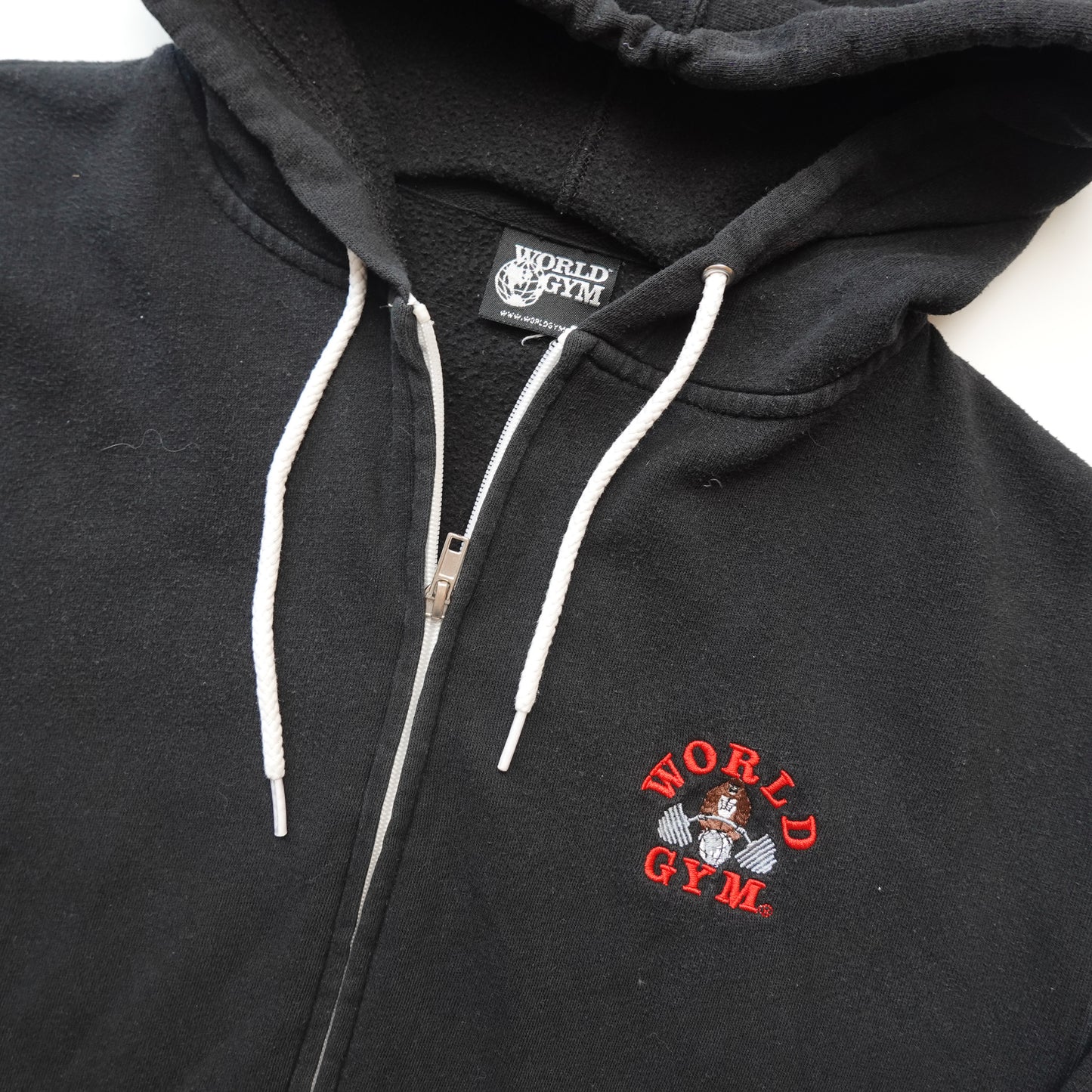 1990s World Gym Zip Up Hoody - Fits M
