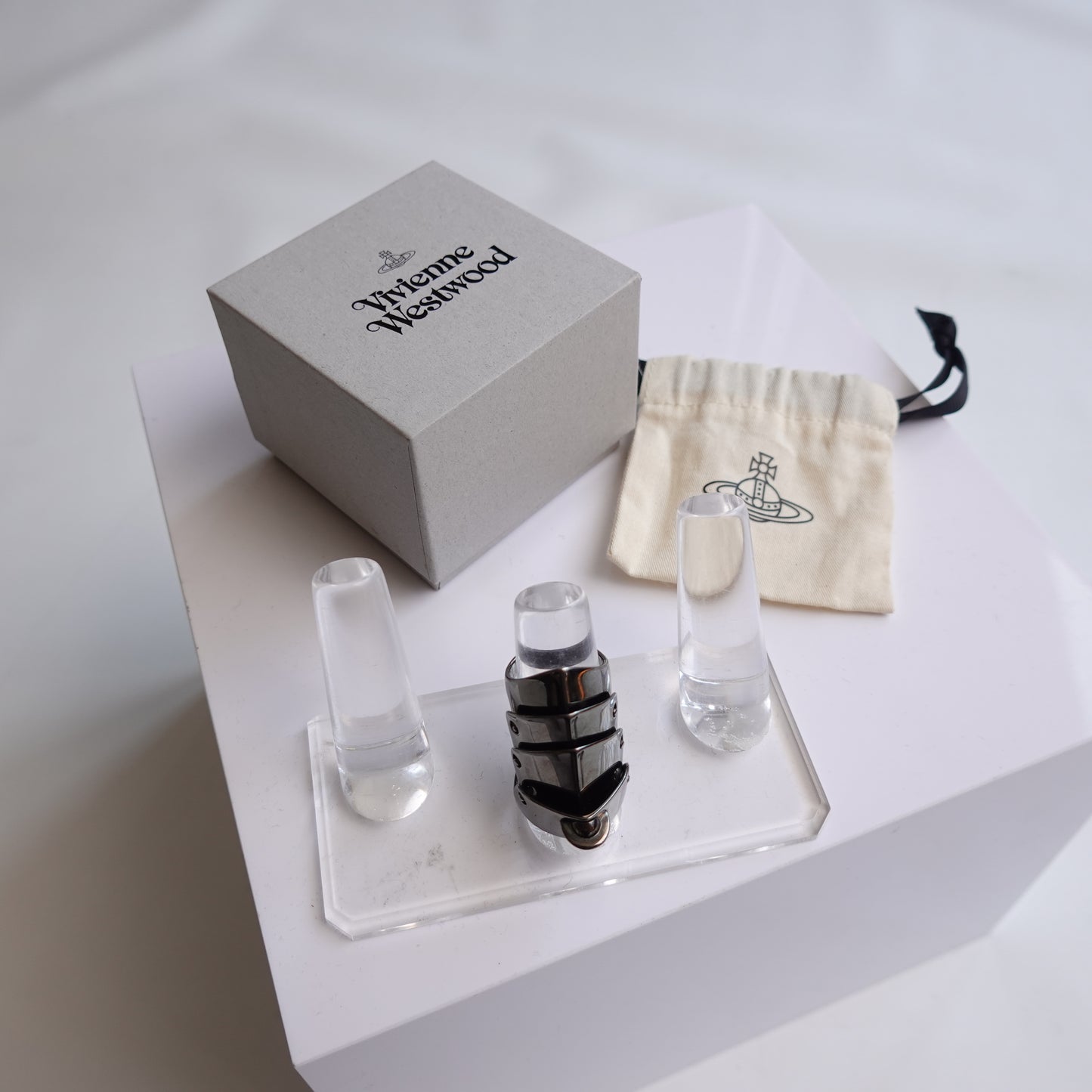 Vivienne Westwood Gunmetal Armour Ring