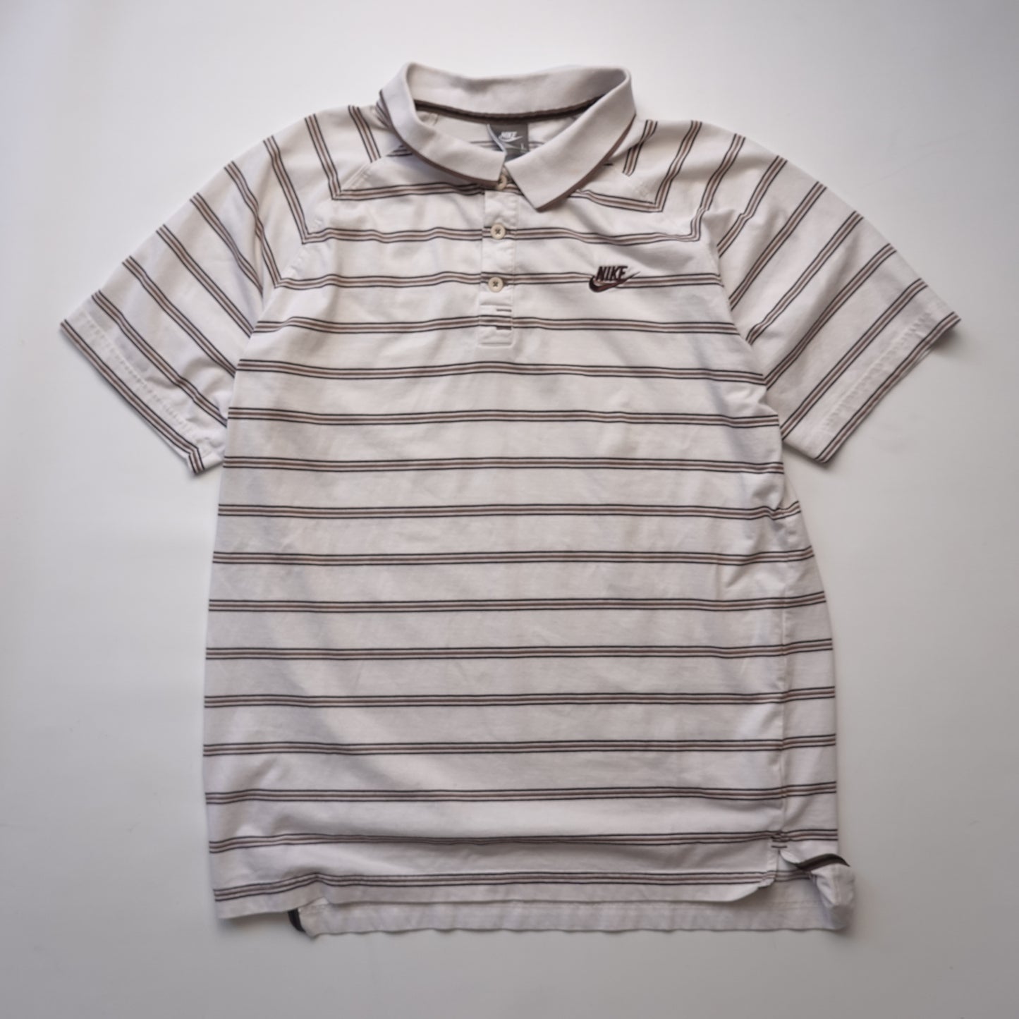 Y2K Nike Stripped Polo - Size XL