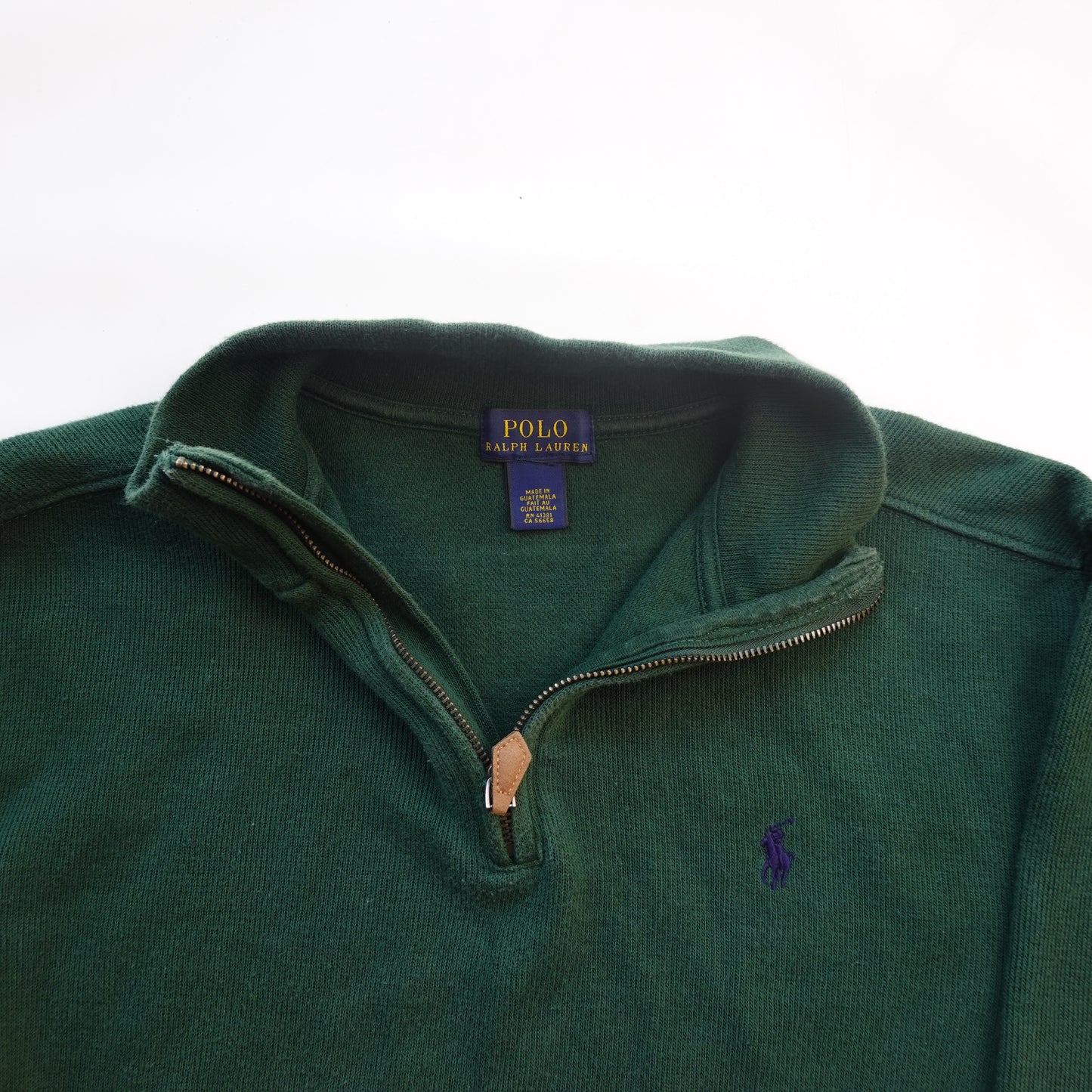Polo RL Green 1/4 Zip - Size XS