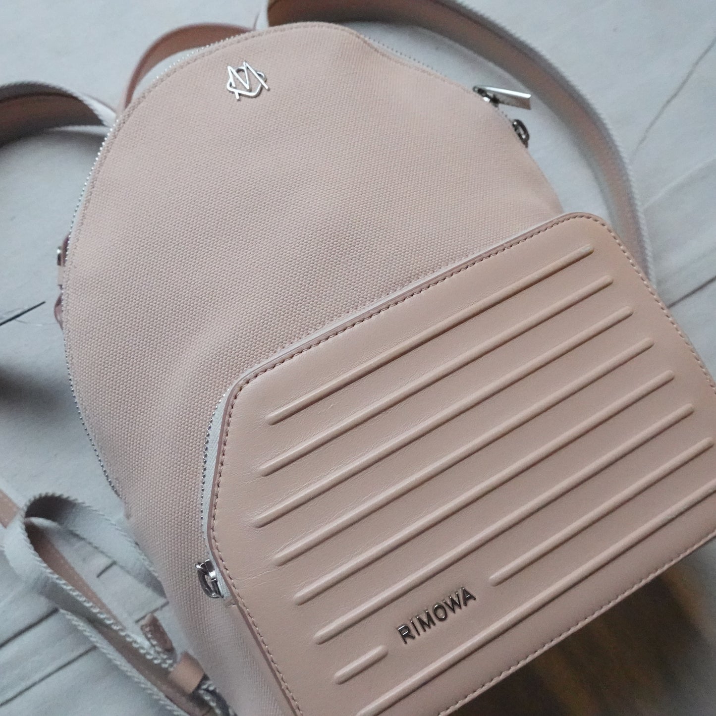 RIMOWA Never Still Desert Rose Pink Canvas Backpack