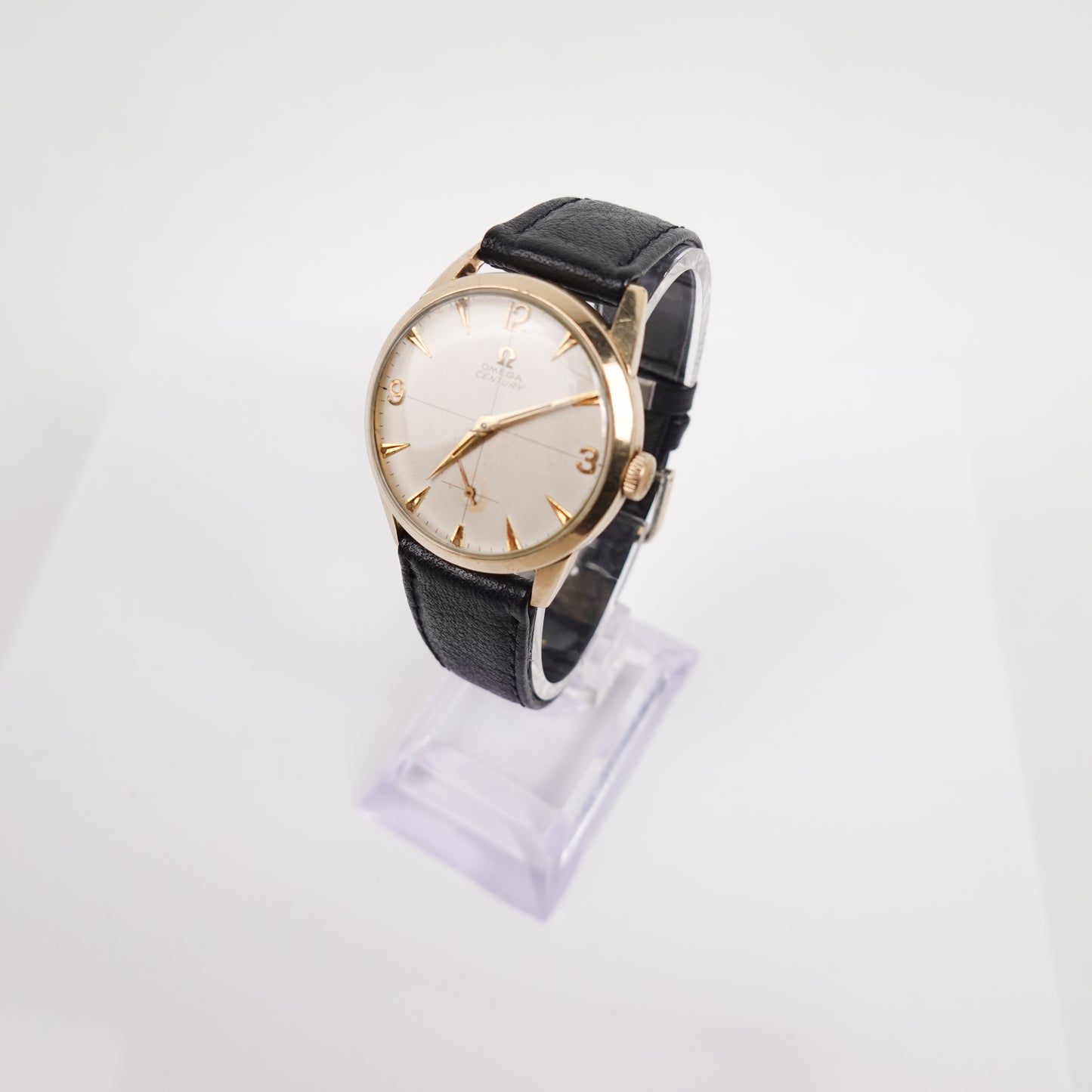 Omega Century 10K Gold filled Cross Hair Manual Wind Watch