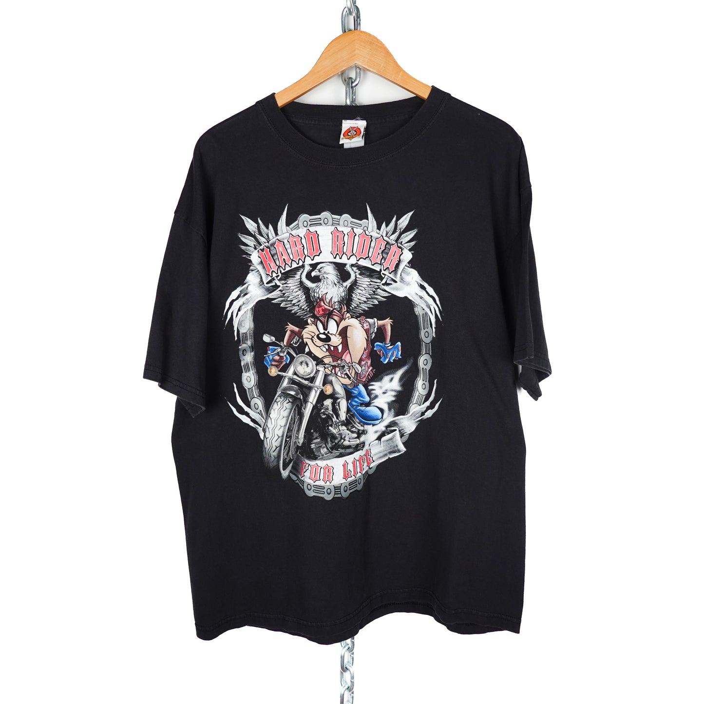 1990s Looney Tunes Hard Rider Tee - Size XL