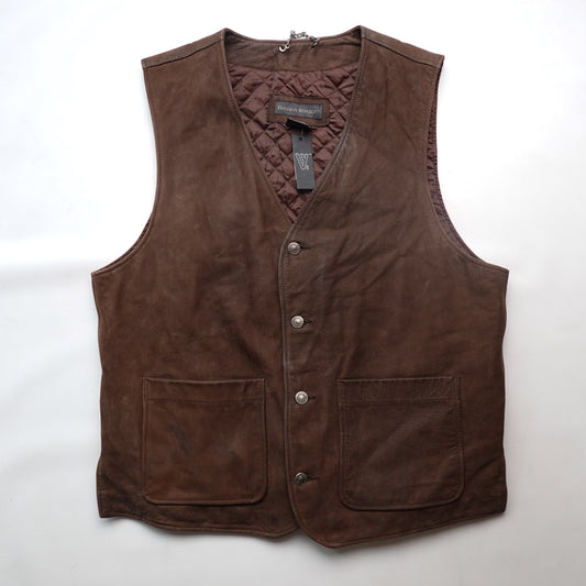 Vintage Banana Republic Leather Vest - Size L