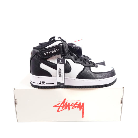 Nike Stussy AF1 Mid Light Bone Black - Size 8.5