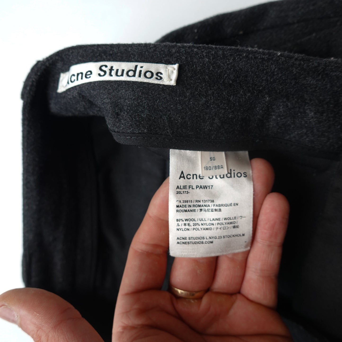 Acne Studios Wool Trouser - Size 35