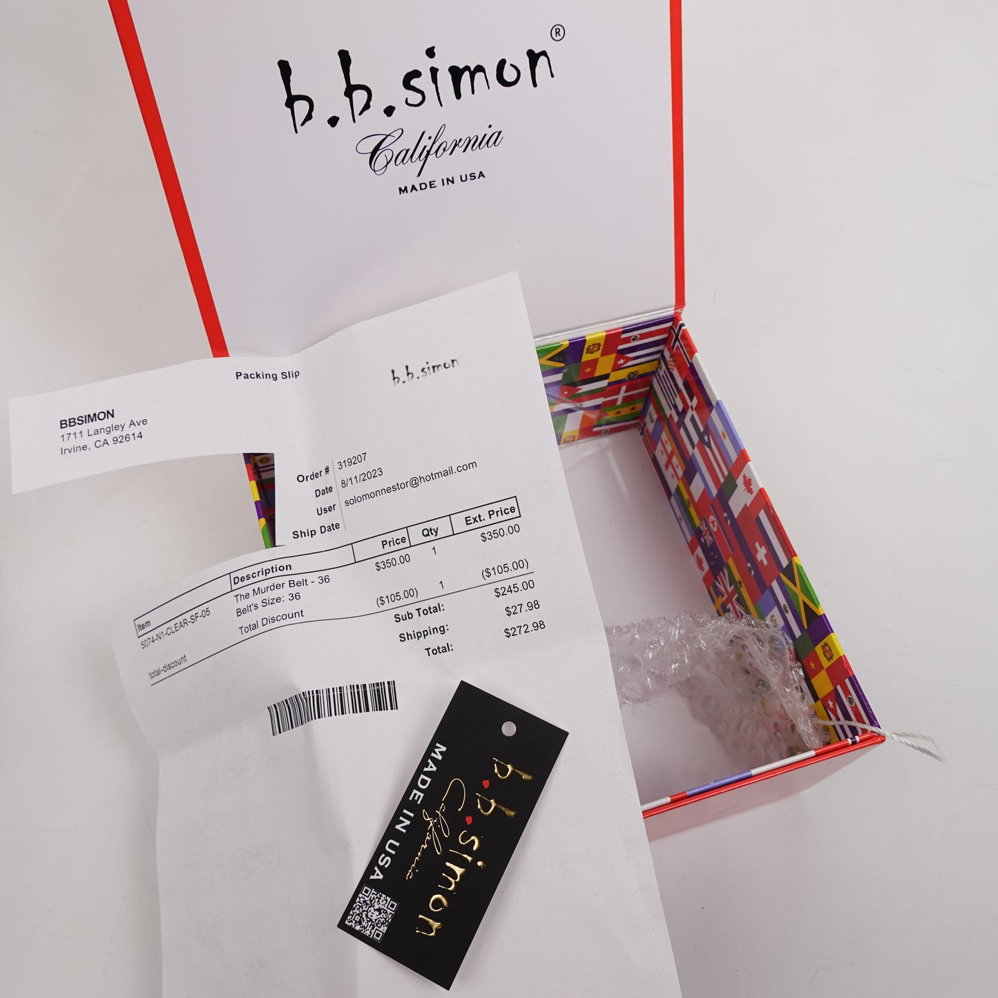 B.B. Simon The Murder Belt - Size 36