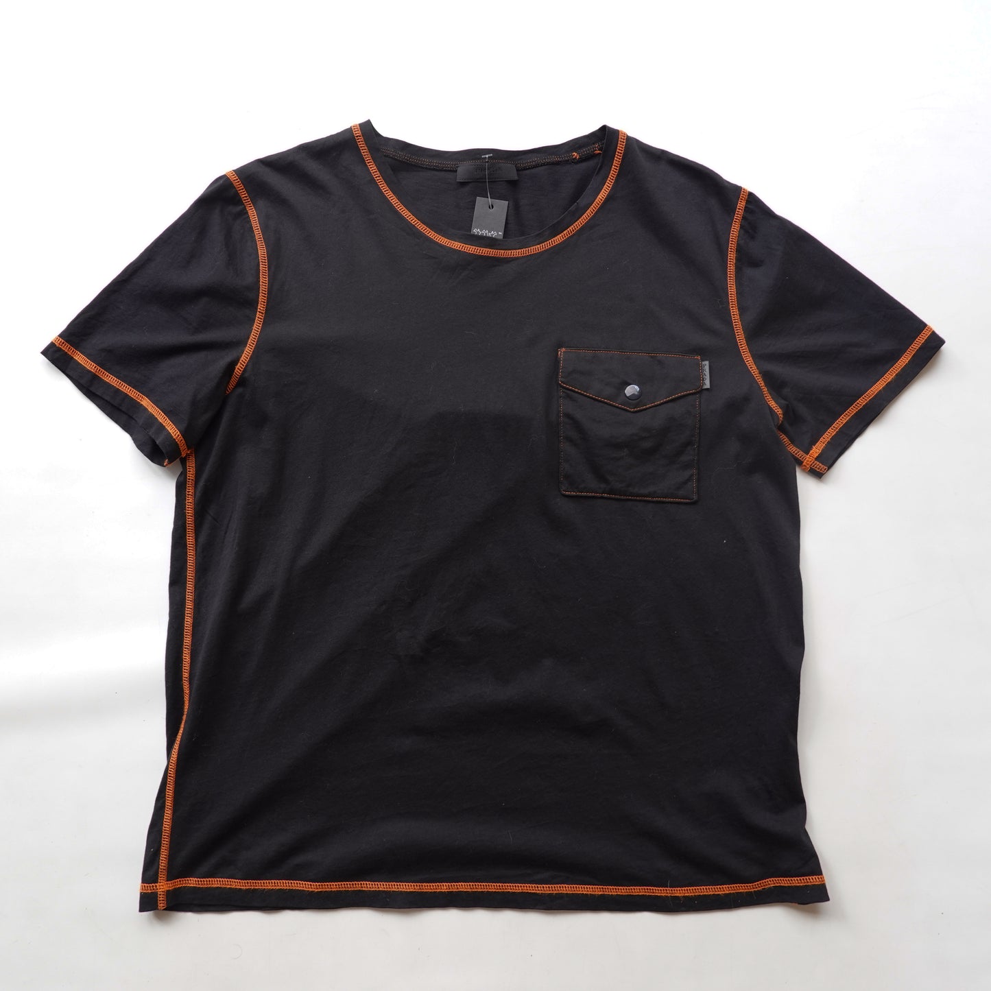 Prada Contrast Stitch Pocket Tee - Size L