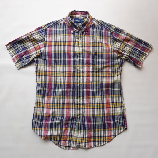 Vintage Polo RL Plaid SS BU - Size S