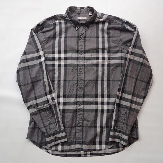 Burberry Brit Plaid Button Up GREY - Size XL