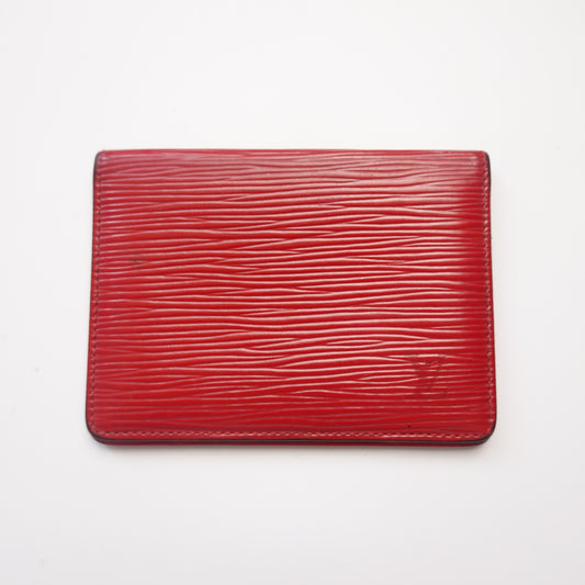 Louis Vuitton Red Epi Leather Card Holder