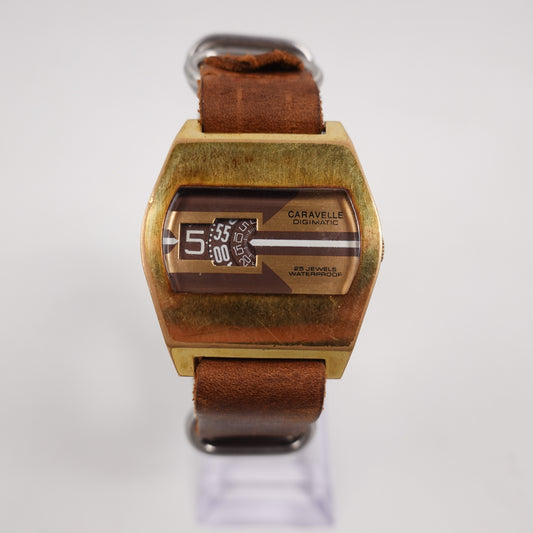 1970s Caravelle Digimatic Jump Hour Watch