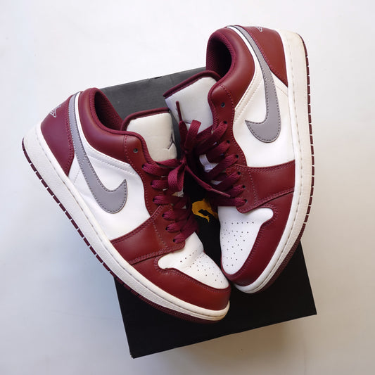 Jordan 1 Low White Bordeaux - Size 11