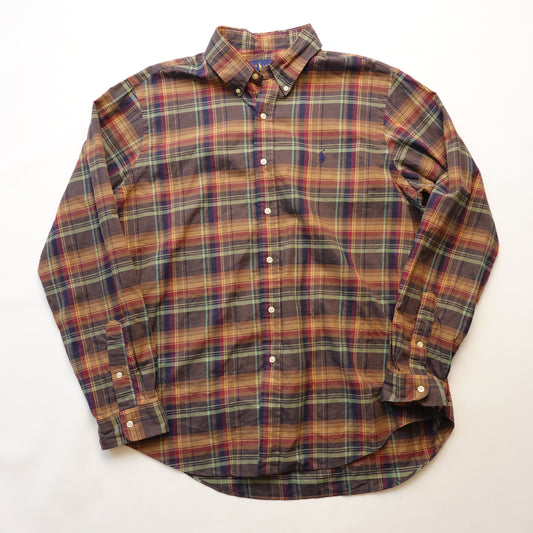Polo RL Plaid Brown Button Up - Size XL