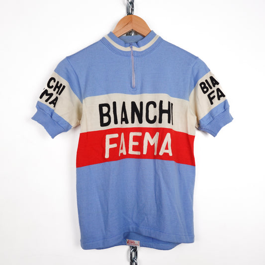 1970s Bianchi Faema Cycling Jersey - Size XS