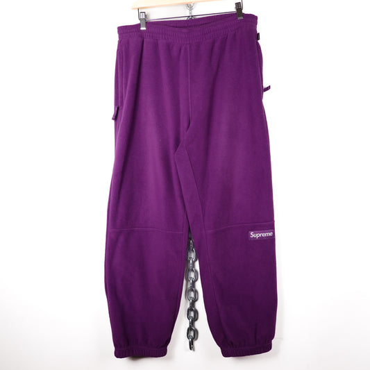 Supreme Polartec Purple Fleece Sweatpants - Size M