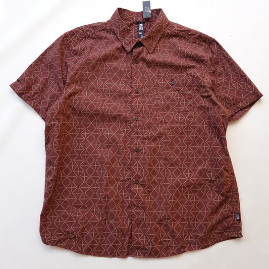 Mountain Hardwear Geometric SS Button Up - Size XXL