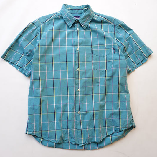 1990s Stussy Plaid SS Button Up - Size L
