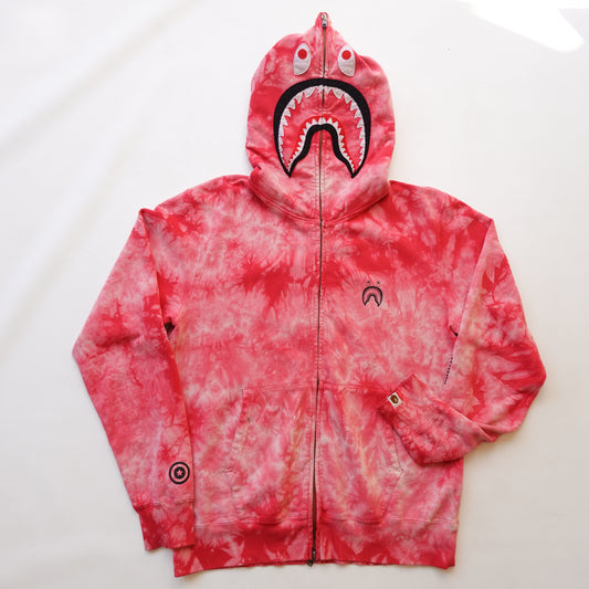 Bape Tie Dye Shark Hoodie - Size L