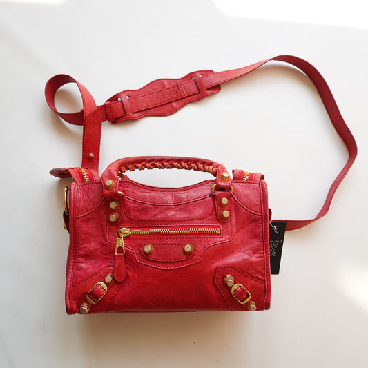 Balenciaga Mini City Bag - Red