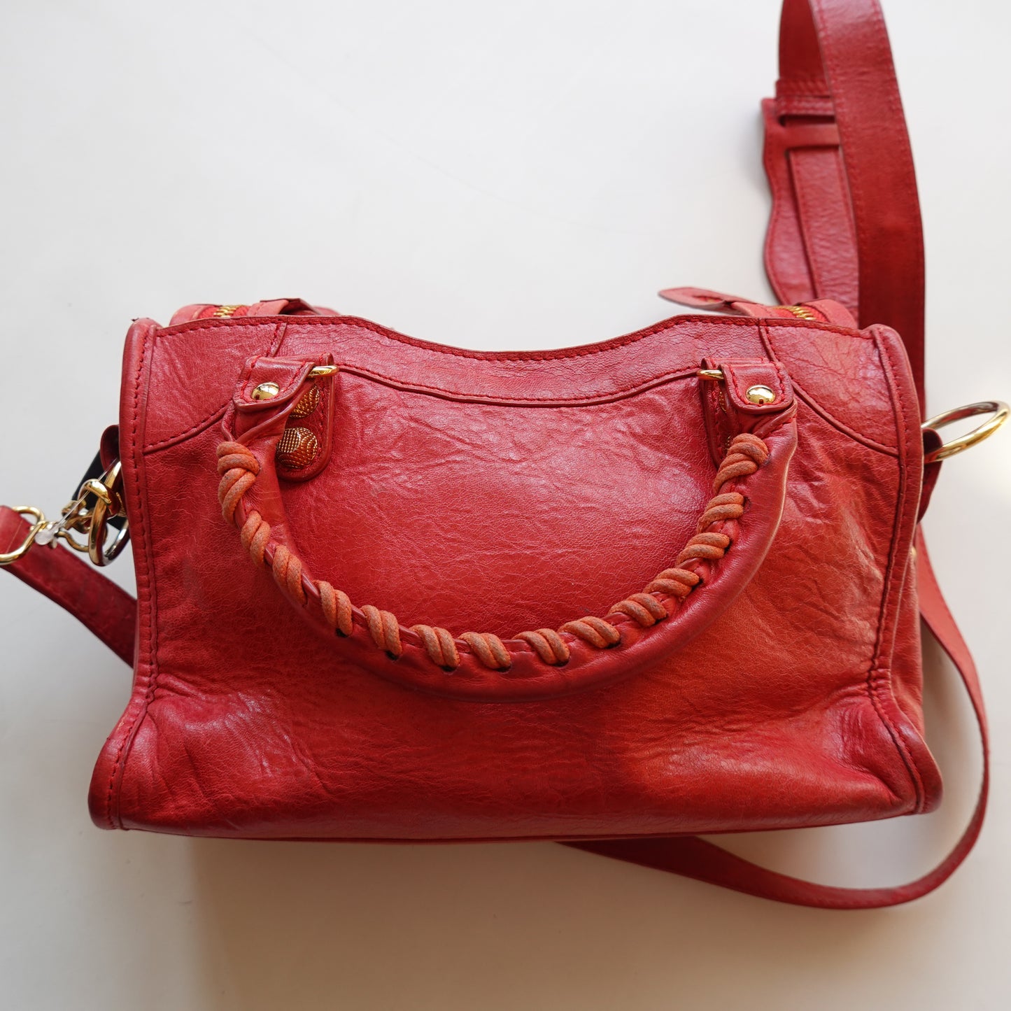 Balenciaga Mini City Bag - Red