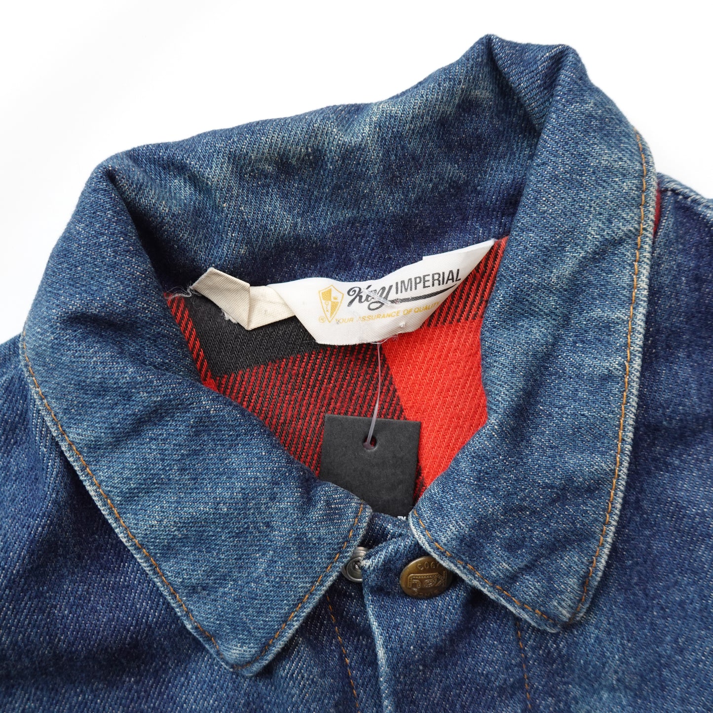 Vintage Key Flannel Lined Denim Jacket - Size XS