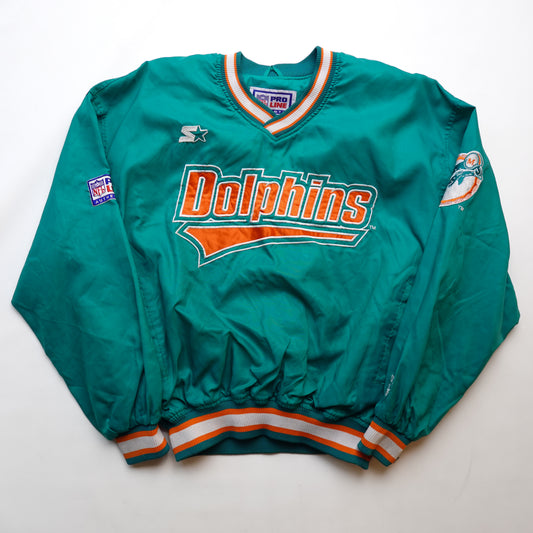 Vintage Starter Dolphins Pullover Jacket - Size M