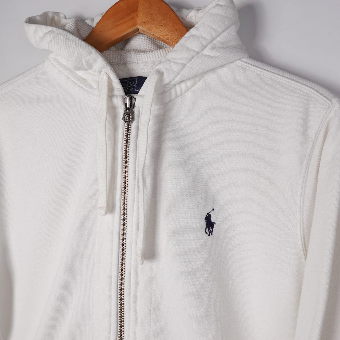 Polo RL White Zip Hoodie - Size S