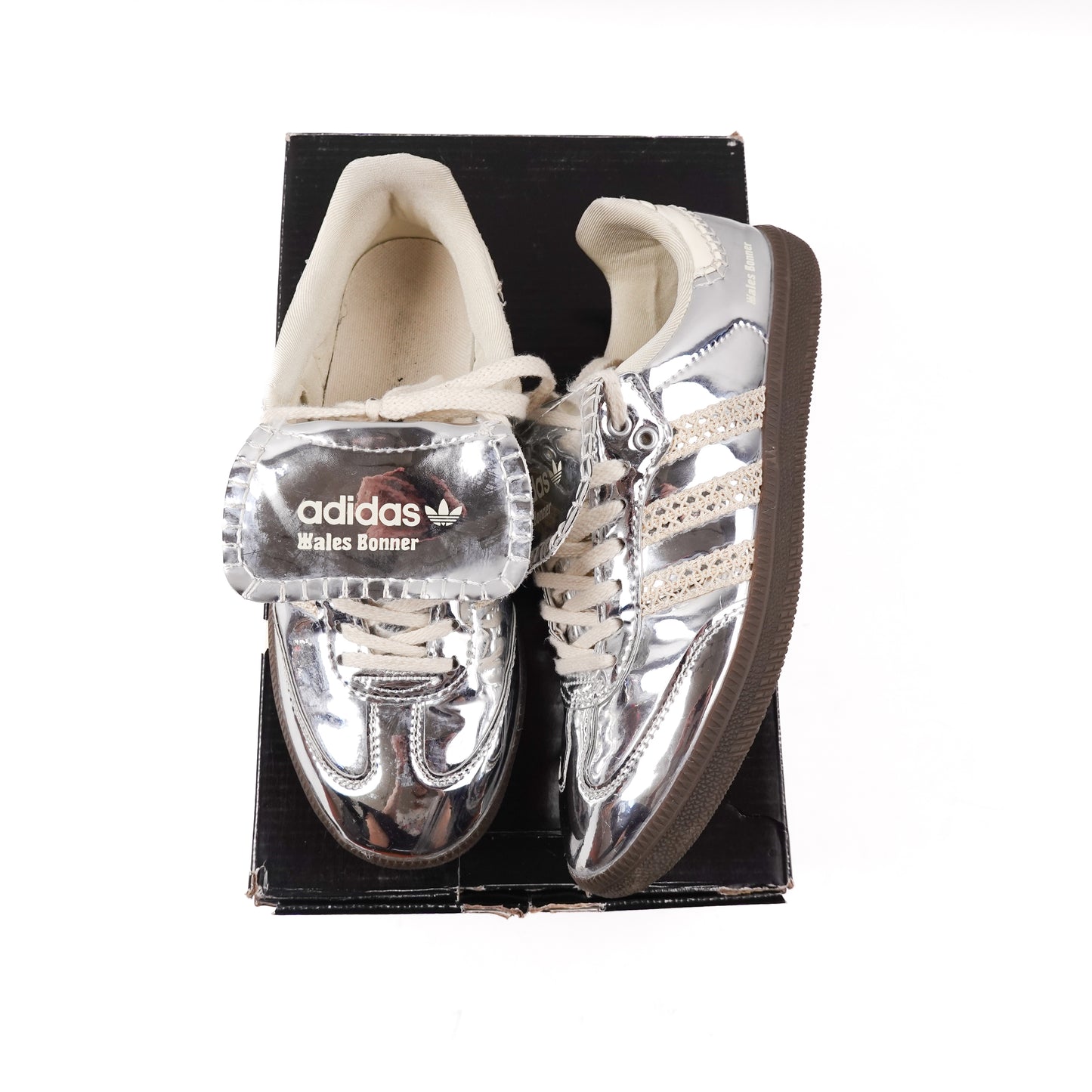 Wales Bonner x Adidas Metallic Silver Samba - Size 7.5