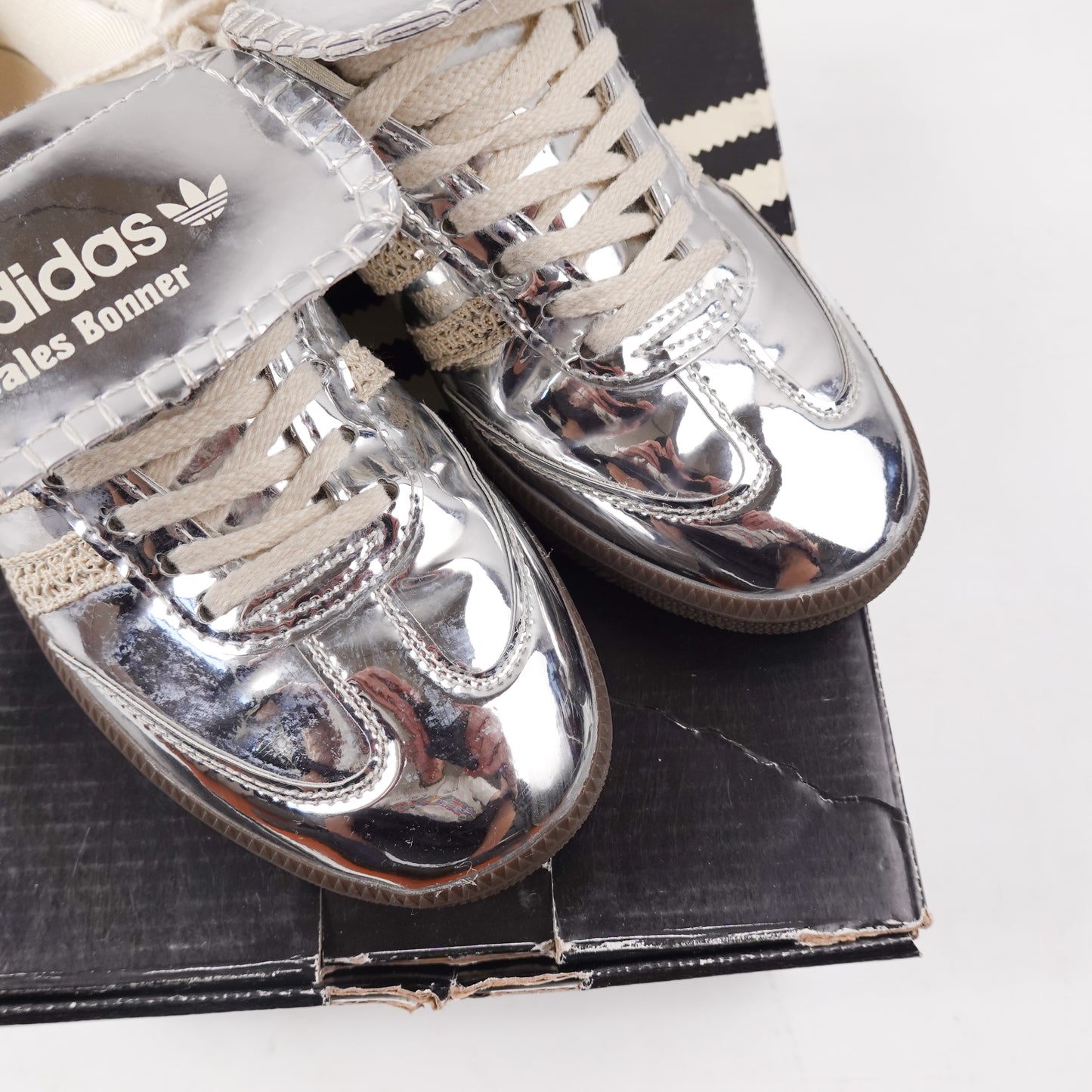 Wales Bonner x Adidas Metallic Silver Samba - Size 7.5