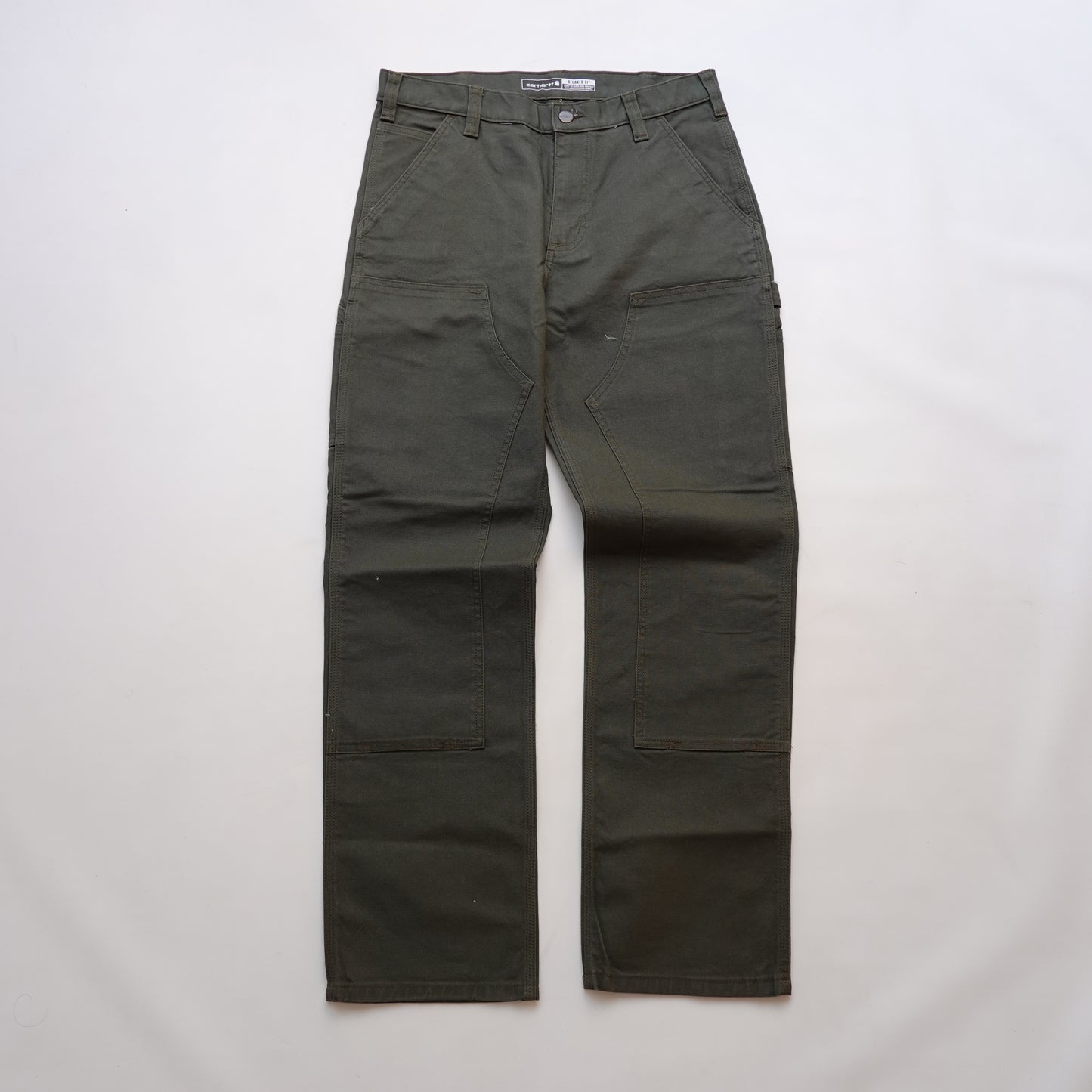 Carhartt Olive Green Double Knees - Size 32