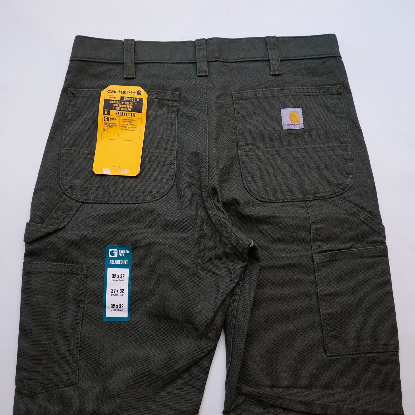 Carhartt Olive Green Double Knees - Size 32