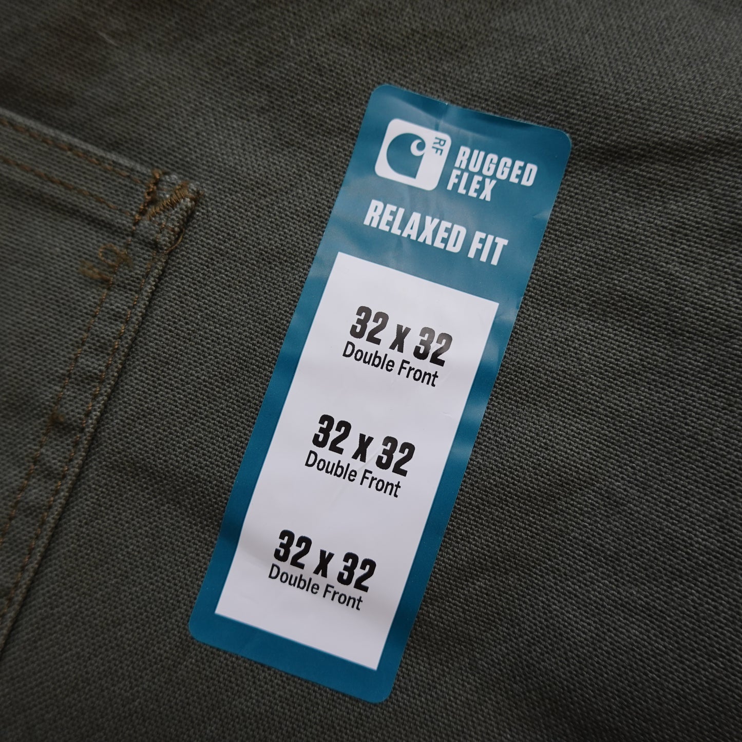 Carhartt Olive Green Double Knees - Size 32