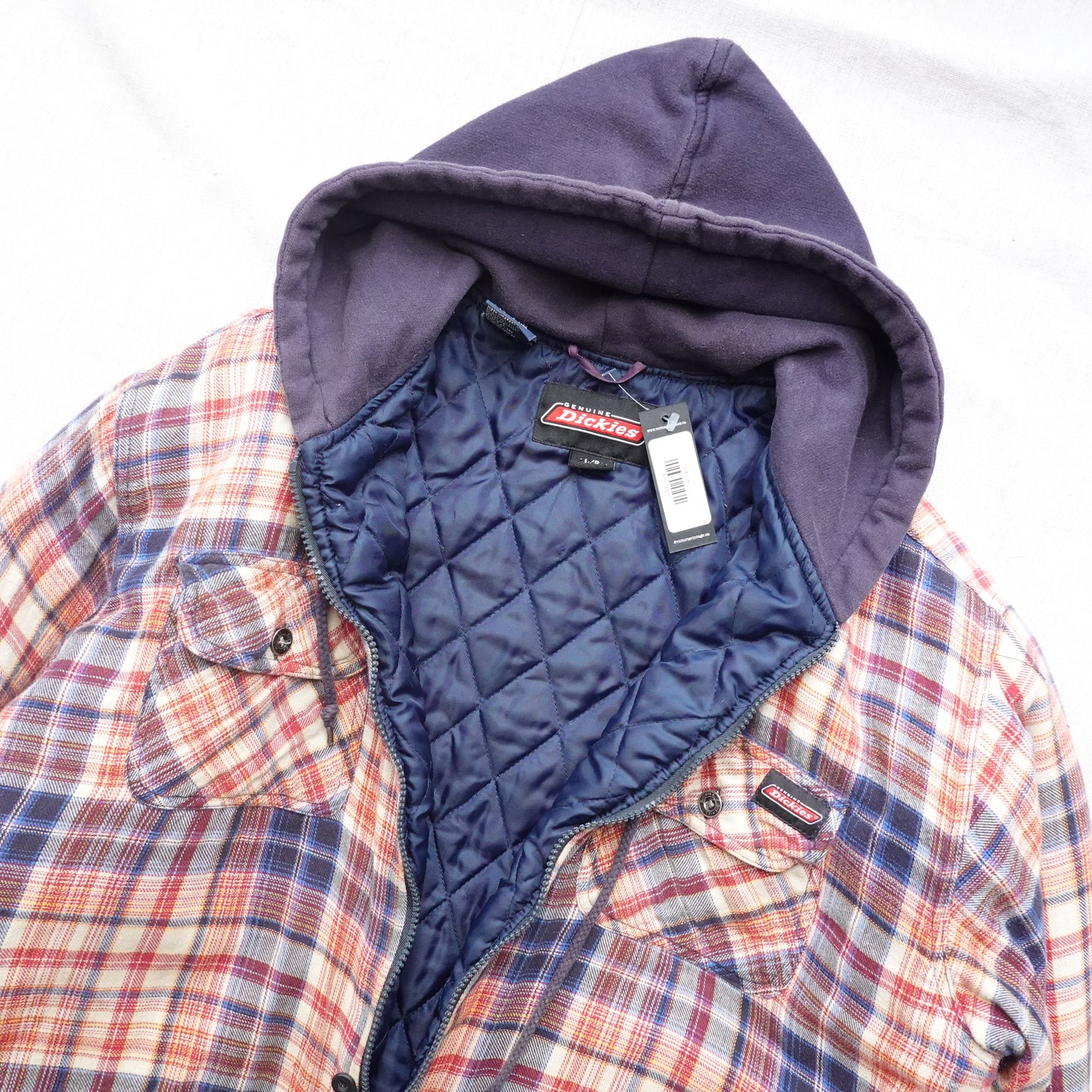 Y2K Dickies Quilted Plaid Zip Up - Size L