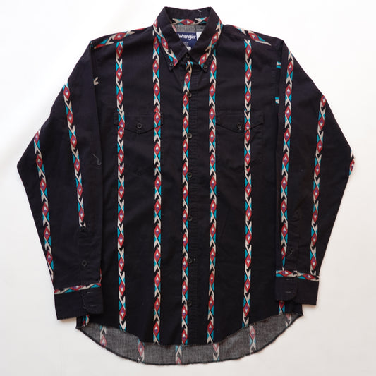 Vintage Wrangler Aztec Striped Button Up - Size M