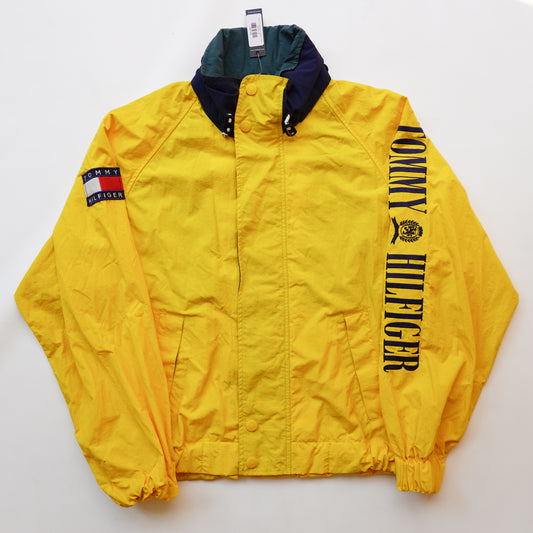 1990s Tommy Hilfiger Yellow Windbreaker - Size M