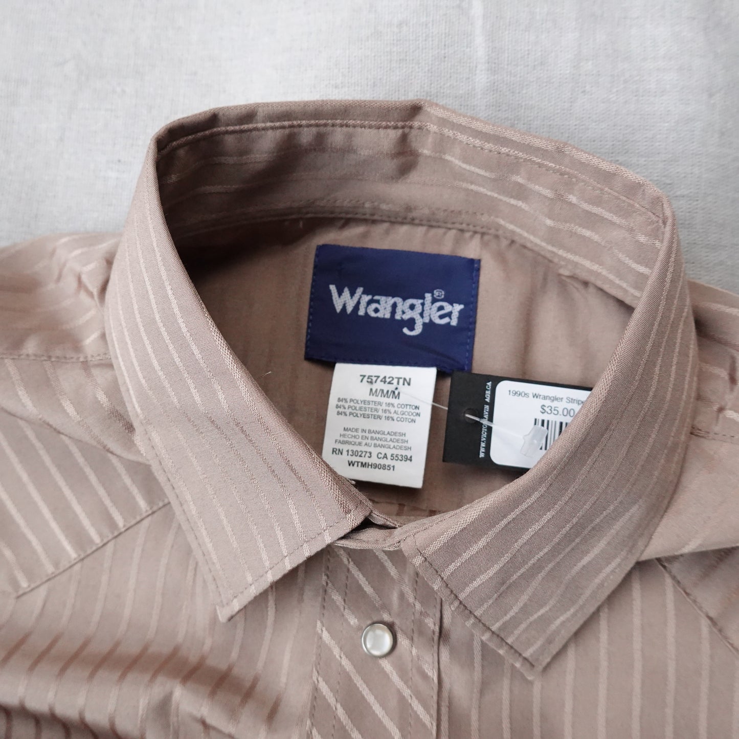 1990s Wrangler Striped Button Up - Size M