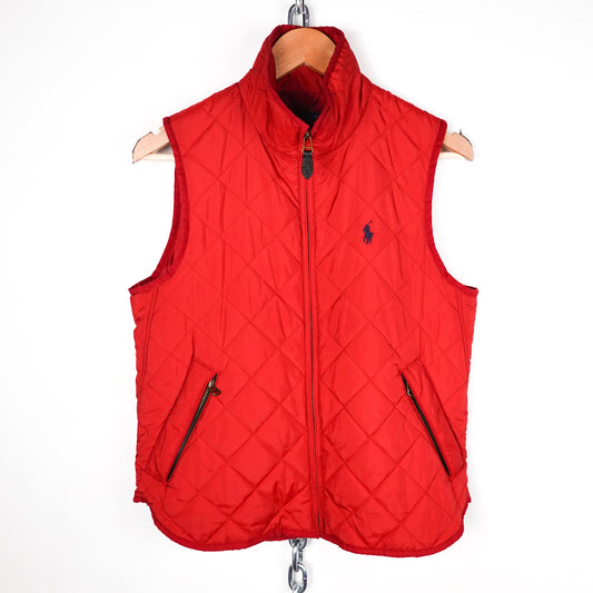 Polo RL Quilted Red Puffer Vest - Size M