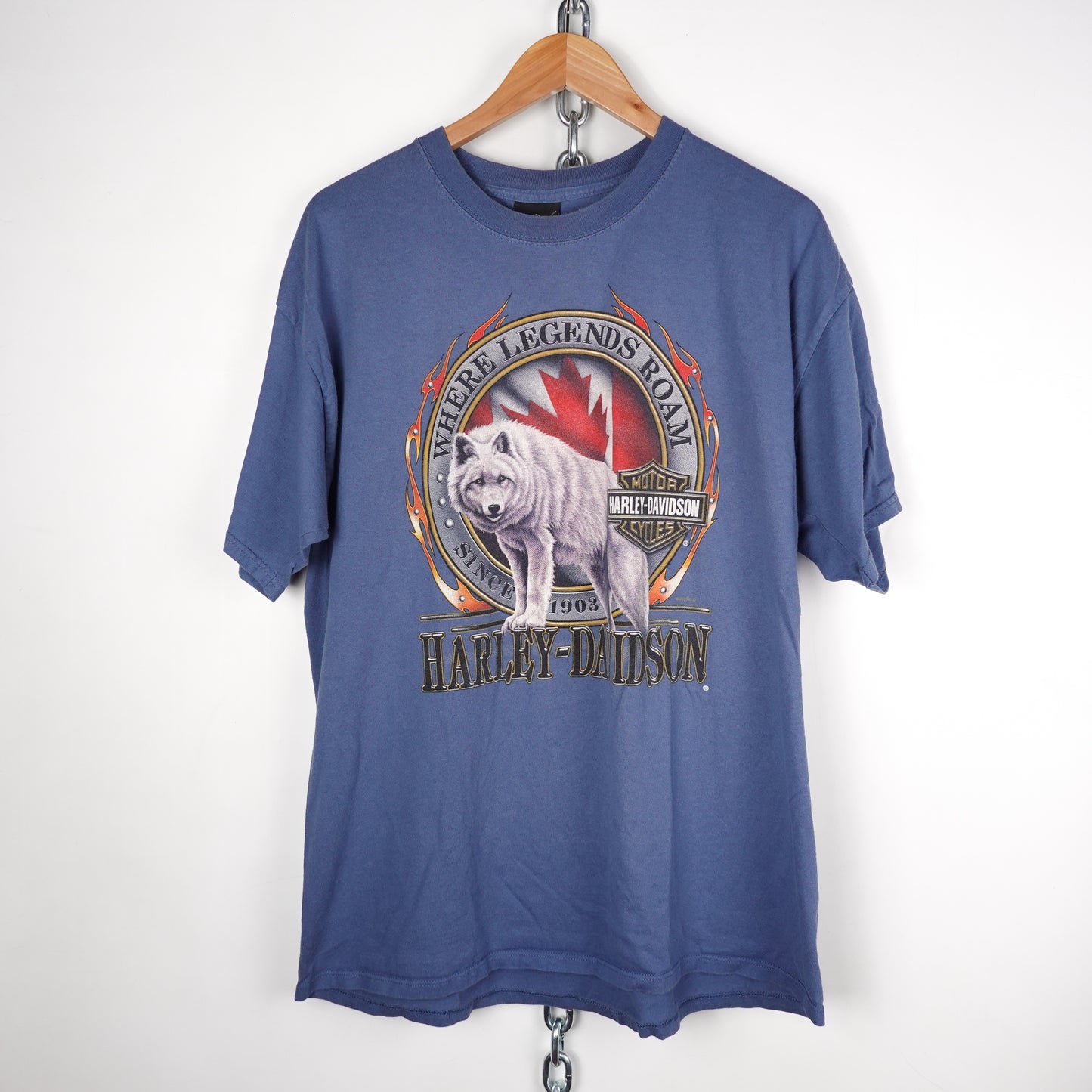 2003 Harley Davidson Blue Tee - Size XL