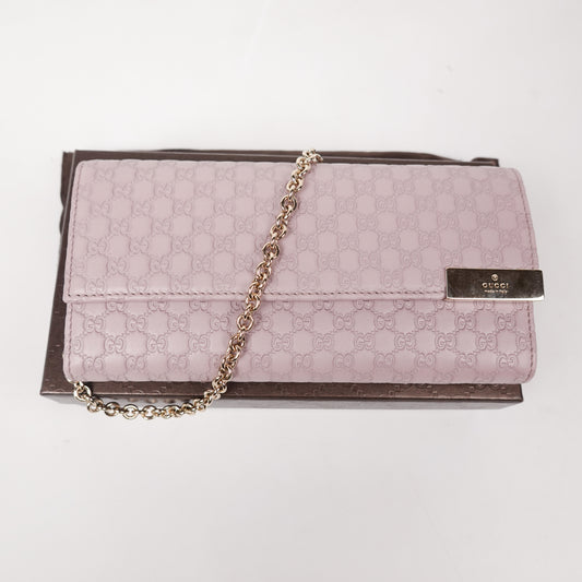 Gucci Bouganville Microguccissima Chain Wallet