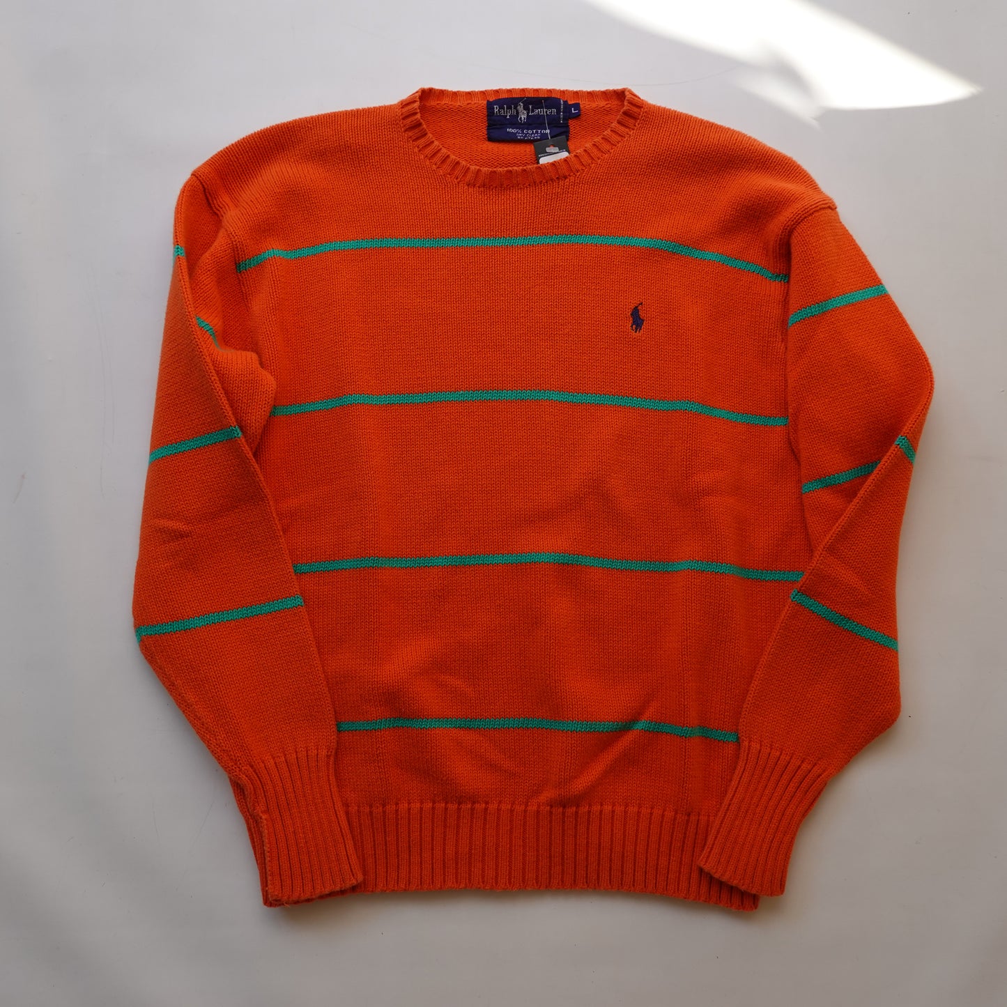 Polo RL Knit Orange Sweater - Size L
